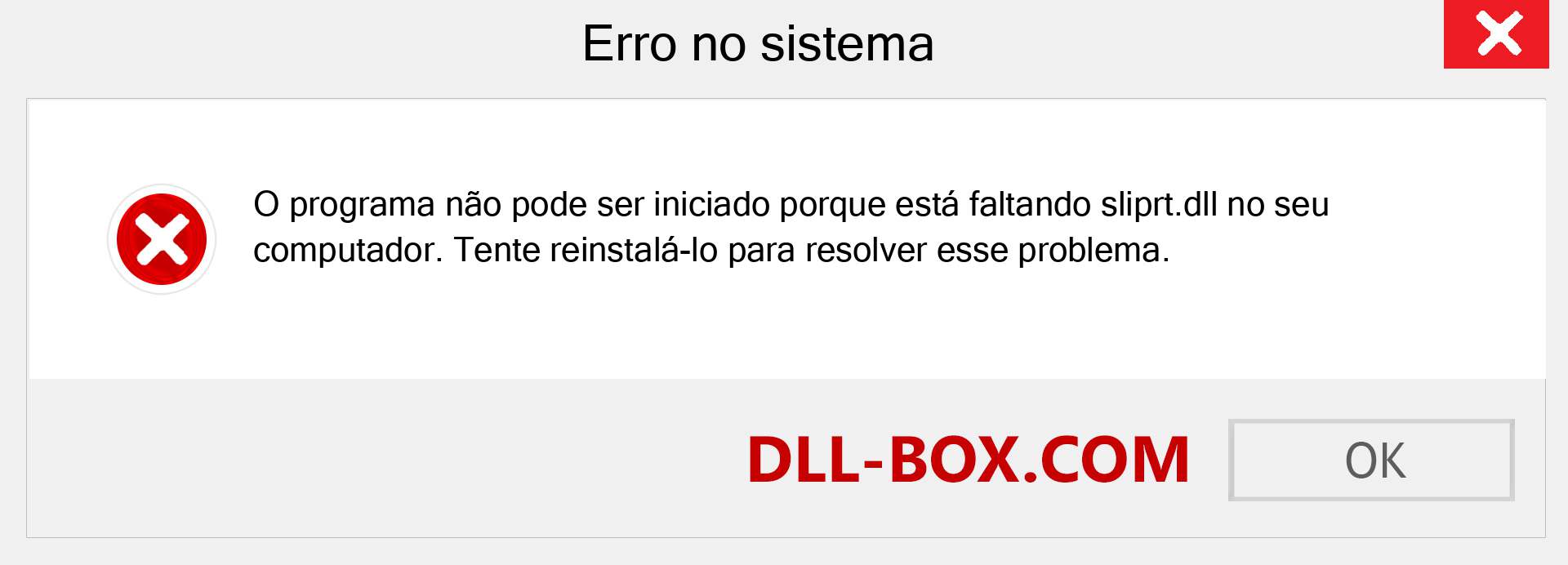 Arquivo sliprt.dll ausente ?. Download para Windows 7, 8, 10 - Correção de erro ausente sliprt dll no Windows, fotos, imagens