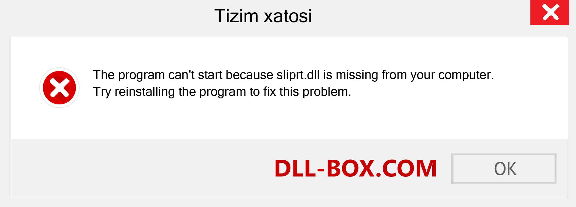 sliprt.dll fayli yo'qolganmi?. Windows 7, 8, 10 uchun yuklab olish - Windowsda sliprt dll etishmayotgan xatoni tuzating, rasmlar, rasmlar